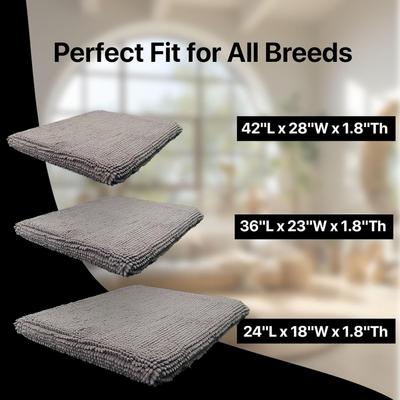 Show full view: Muddy Mat Dog Crate Mat, Grey, 36-in slide 7 of 7