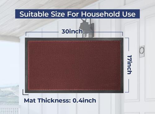 Show full view: Muddy Mat Mesh Quick-Dry Dog Door Mat, Red, 23 x 35-in slide 2 of 7