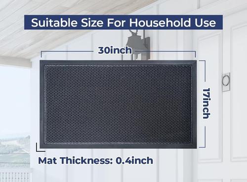 Show full view: Muddy Mat Mesh Quick-Dry Dog Door Mat, Black, 23 x 35-in slide 2 of 7
