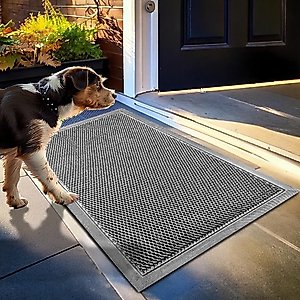 Muddy Mat Mesh Quick-Dry Dog Door Mat, Grey, 17 x 30-in
