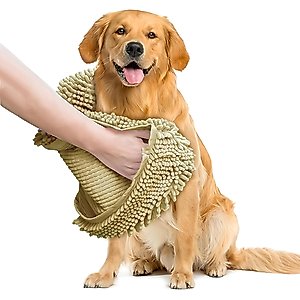 Muddy Mat Doggy Dryer Highly Absorbent Microfiber Quick Drying Dog Towel, Beige, 15 x 38-in