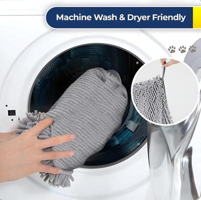 Show full view: Muddy Mat Doggy Dryer Highly Absorbent Microfiber Quick Drying Dog Towel, Grey, 15 x 38-in slide 6 of 6
