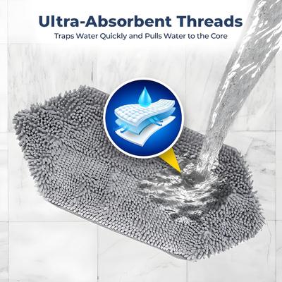 Show full view: Muddy Mat Doggy Dryer Highly Absorbent Microfiber Quick Drying Dog Towel, Grey, 15 x 38-in slide 3 of 6