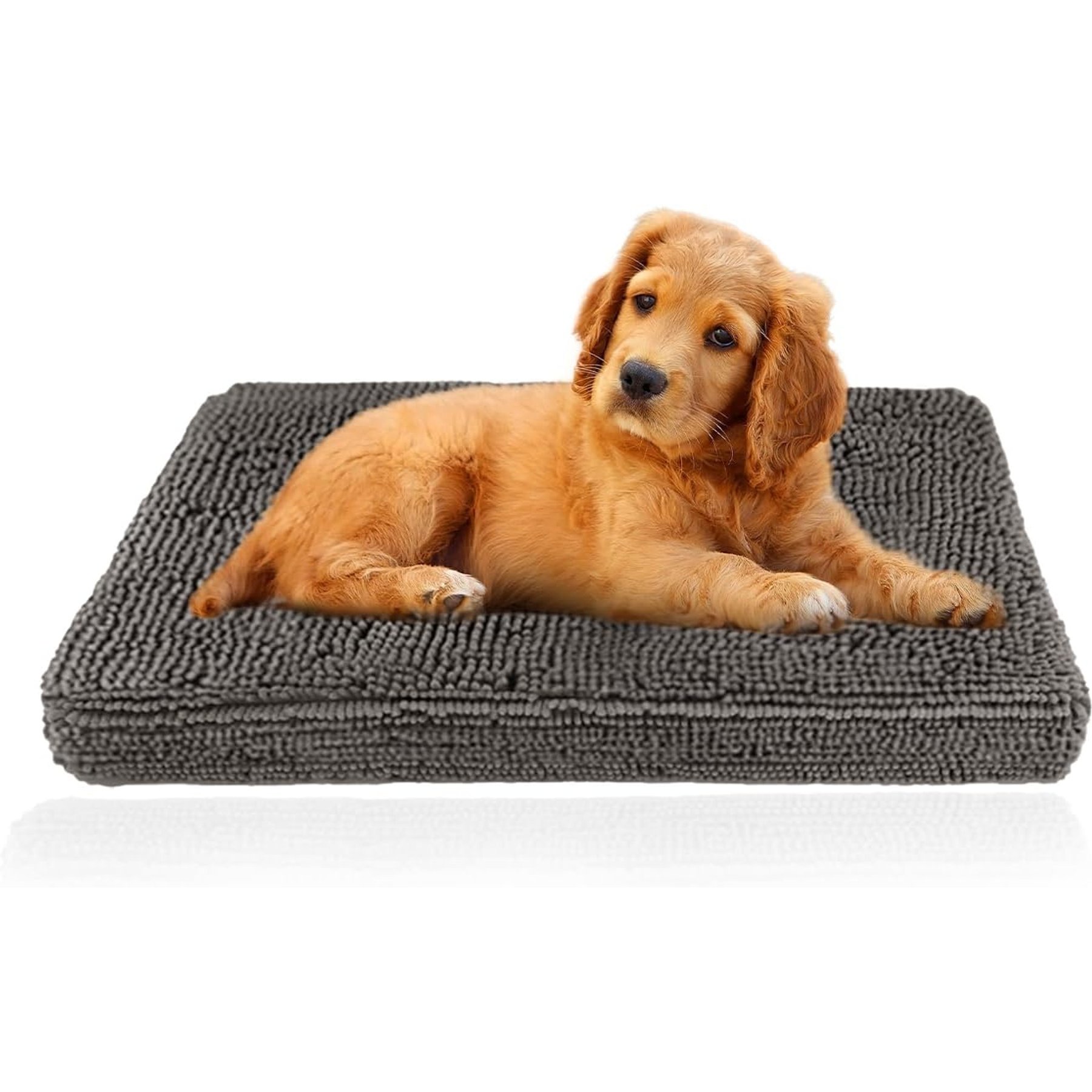 Muddy Mat Dog Crate Mat, Grey, 24-in