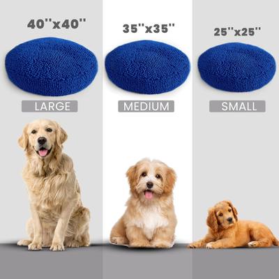 Show full view: Muddy Mat Cloud K-9 Dog Bed with Removable Cover, Navy Blue, Medium slide 3 of 8
