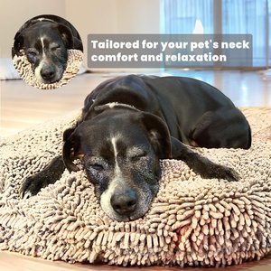 Muddy Mat Cloud K-9 Dog Bed with Removable Cover, Beige, Large