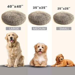 Muddy Mat Cloud K-9 Dog Bed with Removable Cover, Beige, Large