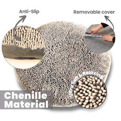 Show full view: Muddy Mat Cloud K-9 Dog Bed with Removable Cover, Beige, Small slide 5 of 8