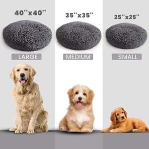 Muddy Mat Cloud K-9 Dog Bed with Removable Cover, Grey, Large