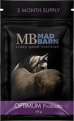 Mad Barn Optimum Probiotic 20 Billion CFU Probiotic Horse Powder Supplement, 60-g pouch