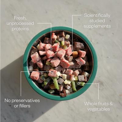 Show full view: MAEV Anxiety & Calming Human-Grade Raw Frozen Beef Dog Food, 5-lb bag slide 9 of 12