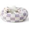 Show in main carousel: Lesure Calming Cute Modern Plush Jacquard Shaggy Orthopedic Anti-Slip Donut Dog & Cat Bed with Removable Cover, Purple, Small slide 1 of 10