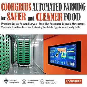 COOHGRUBS Dried Black Soldier Fly Larvae Chicken Feed, 5-lb box