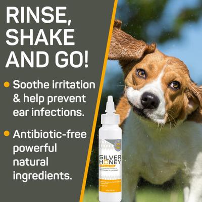 Show full view: Silver Honey Rapid Ear Care Manuka Honey & MicroSilver BG Dog & Cat Vet Strength Ear Rinse, 4-fl oz bottle slide 6 of 9