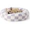 Show in main carousel: Lesure Calming Cute Modern Plush Jacquard Shaggy Orthopedic Anti-Slip Donut Dog & Cat Bed with Removable Cover, Purple, Medium slide 1 of 9