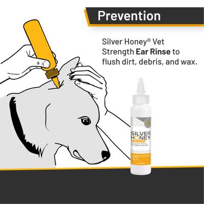 Show full view: Silver Honey Rapid Ear Care Manuka Honey & MicroSilver BG Dog & Cat Vet Strength Ear Rinse, 4-fl oz bottle slide 4 of 9