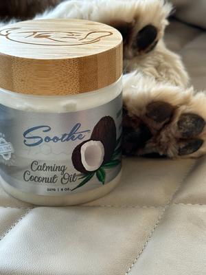 Show full view: BuddyRest Soothe Calming Coconut Oil with Collagen Calming Supplement for Dogs, 8-oz jar slide 3 of 6