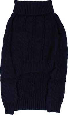Show full view: Shinola Cable Knit Dog Sweater, Navy, X-Large slide 4 of 9