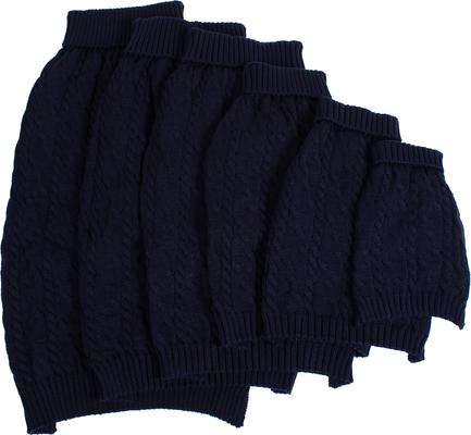 Show full view: Shinola Cable Knit Dog Sweater, Navy, Large slide 6 of 9