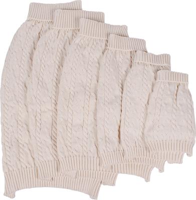 Show full view: Shinola Cable Knit Dog Sweater, Ivory, X-Large slide 7 of 10