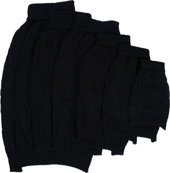 Show full view: Shinola Cable Knit Dog Sweater, Black, X-Large slide 5 of 8