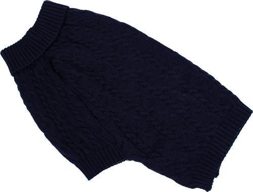 Show full view: Shinola Cable Knit Dog Sweater, Navy, X-Large slide 3 of 9