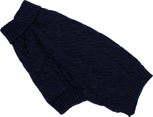 Show full view: Shinola Cable Knit Dog Sweater, Navy, Large slide 3 of 9