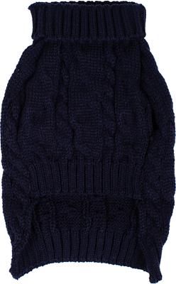 Show full view: Shinola Cable Knit Dog Sweater, Navy, Small slide 3 of 8