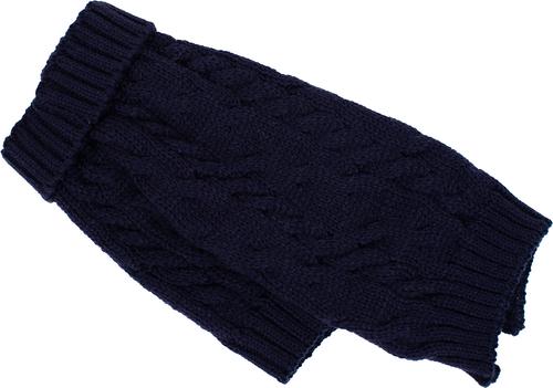 Show full view: Shinola Cable Knit Dog Sweater, Navy, Small slide 2 of 8