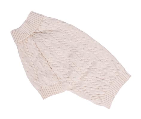 Show full view: Shinola Cable Knit Dog Sweater, Ivory, X-Large slide 3 of 10