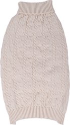 Shinola Cable Knit Dog Sweater, Ivory, XXX-Large