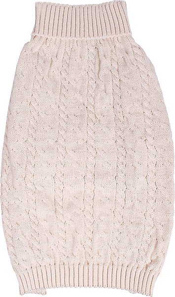 Show full view: Shinola Cable Knit Dog Sweater, Ivory, X-Large slide 1 of 9