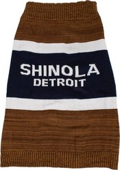 Shinola Brand Stripe Dog Sweater, Brown, XX-Large