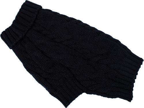 Show full view: Shinola Cable Knit Dog Sweater, Black, Small slide 2 of 8