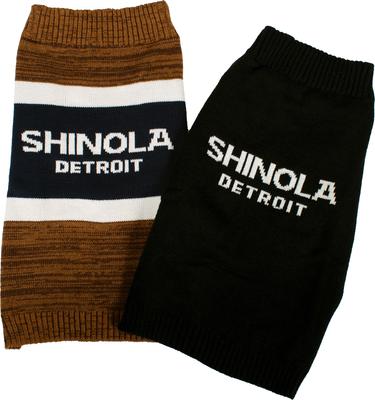 Show full view: Shinola Brand Stripe Dog Sweater, Brown, Large slide 7 of 9