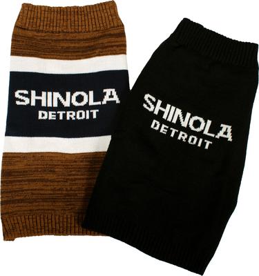 Show full view: Shinola Brand Stripe Dog Sweater, Brown, Medium slide 7 of 9