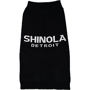 Shinola Logo Dog Sweater, Black, Large