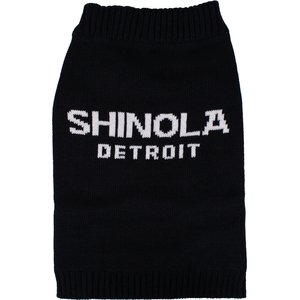 Shinola Logo Dog Sweater, Black, Medium