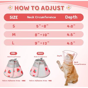 Supet Adjustable Cat Recovery Cone, Small: 5 to 9-in neck