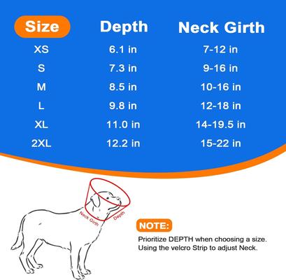 Show full view: Supet Soft Protect Edge Dog Recovery Cone, X-Small: 9.5 to 11.5-in neck slide 5 of 7