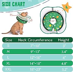 Supet Raised Inflatable Dog Recovery Cone Collar, Small: 7 to 10-in neck slide 2 of 5