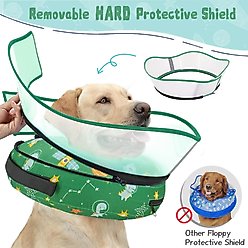 Supet Raised Inflatable Dog Recovery Cone Collar, Green, X-Large: 14 to 18-in neck slide 2 of 5