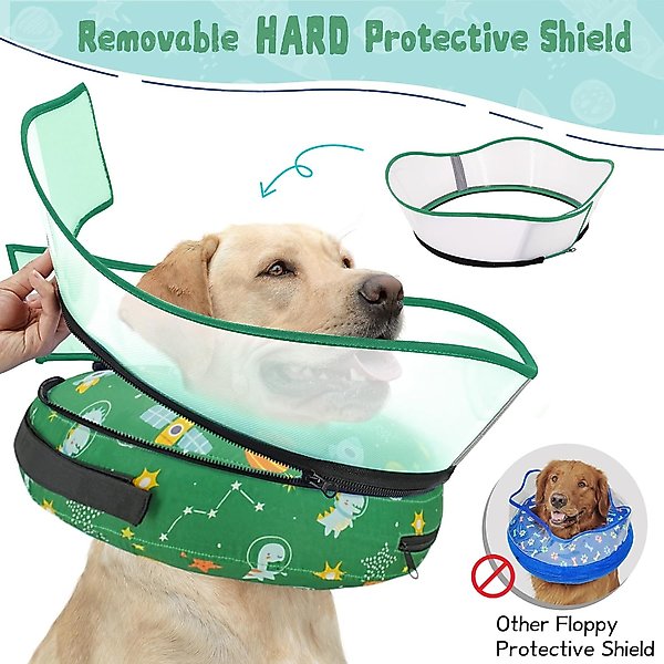 Show full view: Supet Raised Inflatable Dog Recovery Cone Collar, XX-Large: 18 to 23-in neck slide 3 of 6