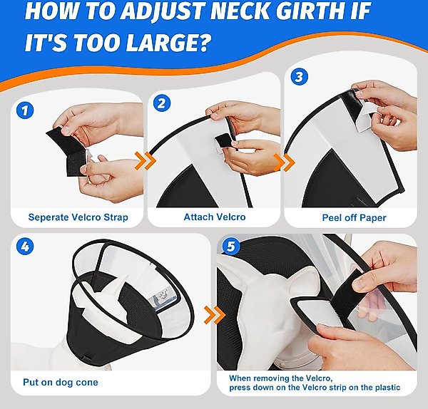 Show full view: Supet Soft Protect Edge Dog Recovery Cone, Large: 14 to 17.5-in neck slide 5 of 5