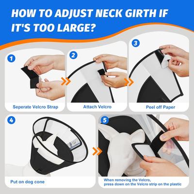 Show full view: Supet Soft Protect Edge Dog Recovery Cone, X-Small: 9.5 to 11.5-in neck slide 6 of 7