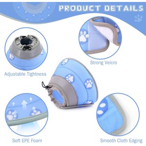 Supet Soft Air Mesh Cat Recovery Cone, Blue, Medium: 8 to 10-in neck