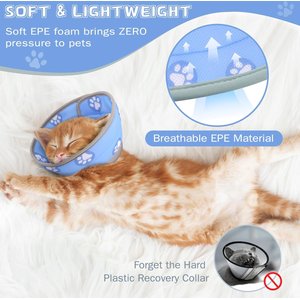 Supet Soft Air Mesh Cat Recovery Cone, Blue, Medium: 8 to 10-in neck