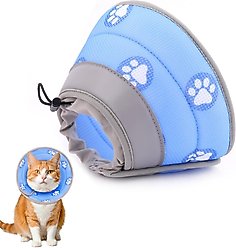 Supet Soft Air Mesh Cat Recovery Cone, Blue, Medium: 8 to 10-in neck