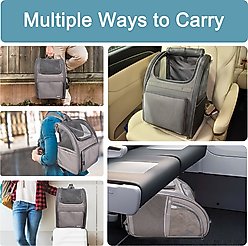 Jespet GOOPAWS Backpack Dog & Cat Carrier, Grey slide 2 of 7
