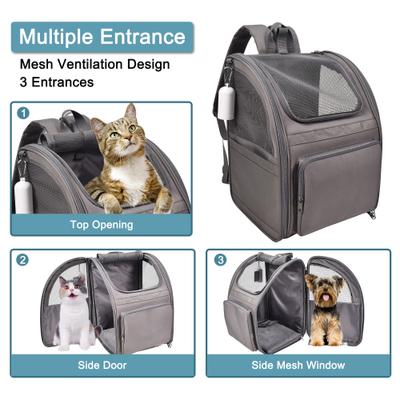 Show full view: Jespet GOOPAWS Backpack Dog & Cat Carrier, Grey slide 6 of 9